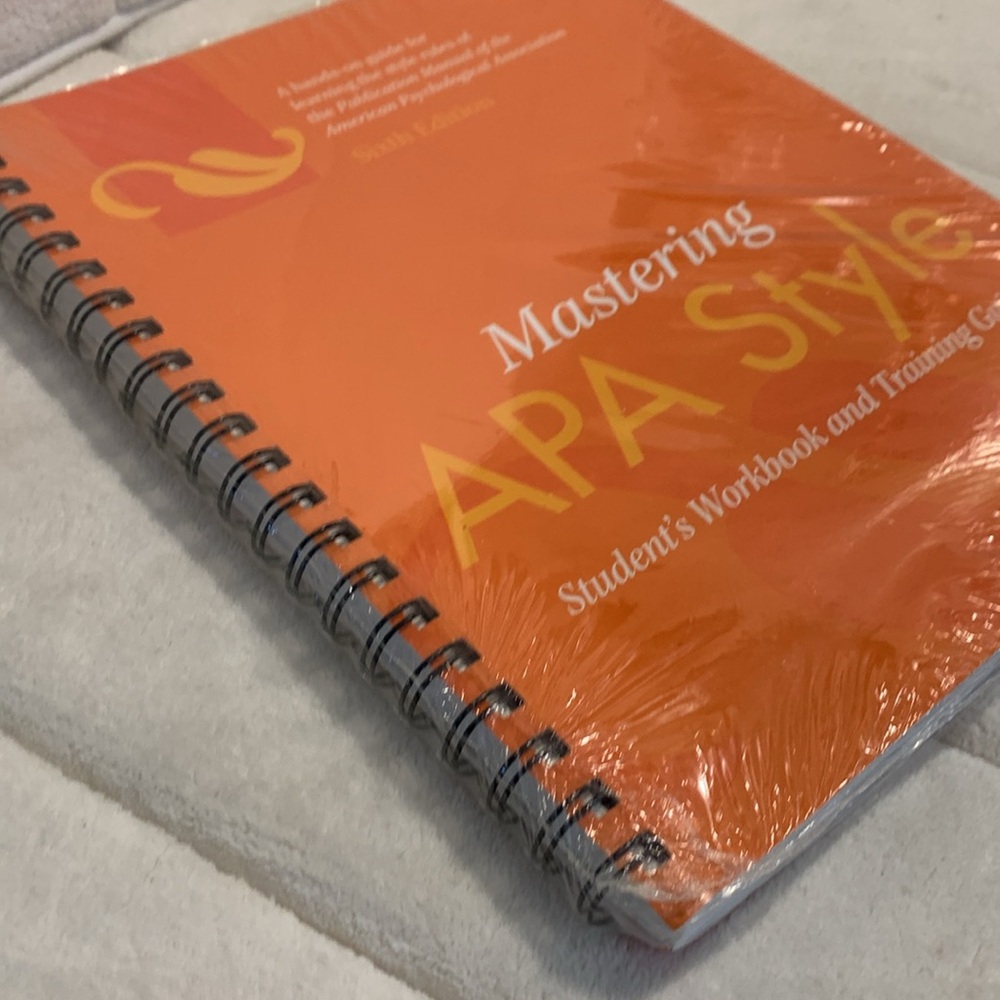 SALE!! Citations Mastering APA Style Workbook.  training guide reference.